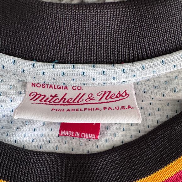 Authentic Mitchell & Ness Grant Hill Pistons 98-99 Away Teal Jersey Tailored 44 - Picture 5 of 13